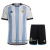 Conjunto (Camiseta+Pantalón Corto) Argentina Primera Equipación Mundial 2022 - Niño